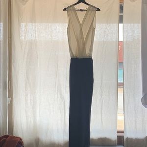 Navy and white romper